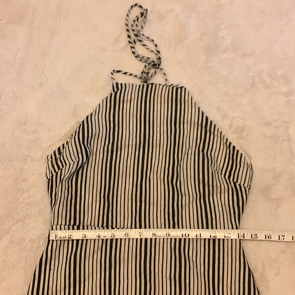 Lush Striped Halter Dress with Open Back Dress Size M - Picture 3 of 4